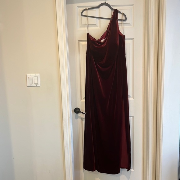 Size 26 velvet dress dark berry by Jenny Yoo - Picture 4 of 9